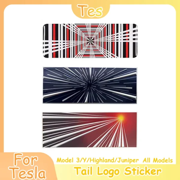 For Tesla Model 3/Y/Highland/Juniper 2025 Tail Logo Sticker Trunk Badge Emblem Decal Auto Modified Accessories